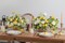 Artificial Flowers Combo Fake Silk Flowers for DIY Wedding Bridal Bouquets Lemon Yellow Fake Foams Rose Flowers Set Centerpieces Arrangements Party Baby Showers Home Cake Decorations